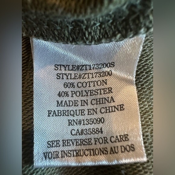 Z Supply Side Slit Cotton Blend Green Camo Weekender Pullover Size XS - Picture 12 of 12